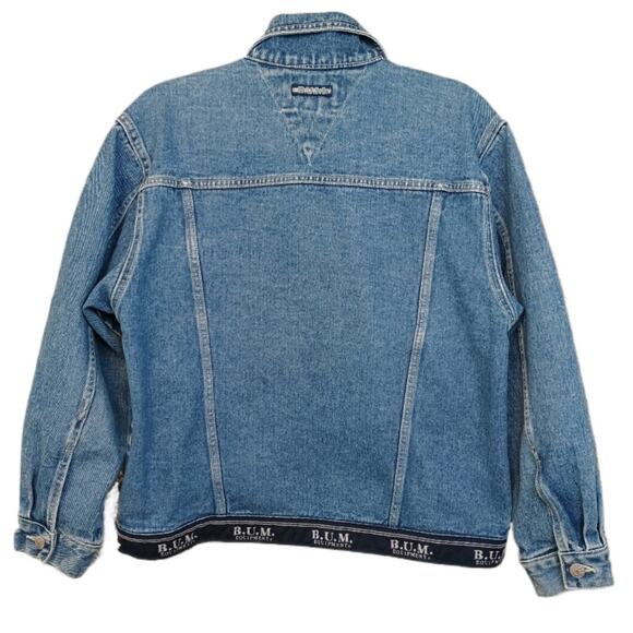 Vintage Y2K B.U.M. Equipment Women's Denim Jacket Size M Blue Jeanswear - Picture 2 of 11